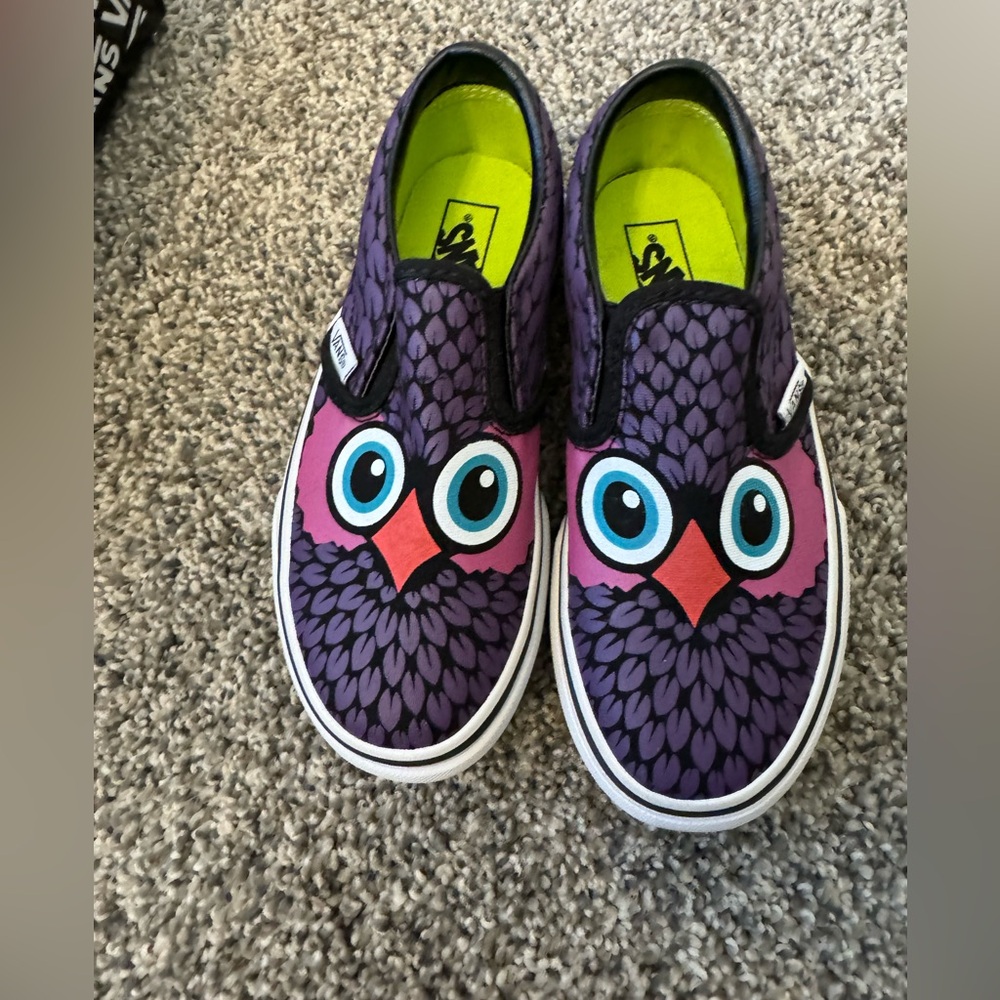 Vans Kids Shoes - Purple and Pink Owl Design